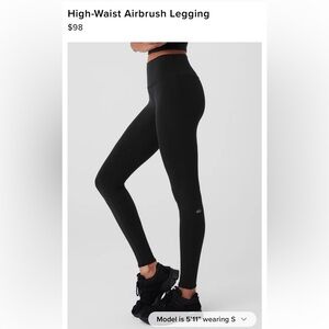 Alo high waist airbrush leggings NWT